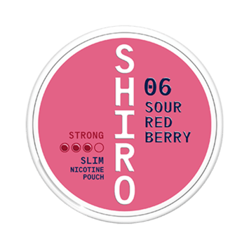 Shiro #6 Sour Red Berry Slim Strong Nicotine Pouches