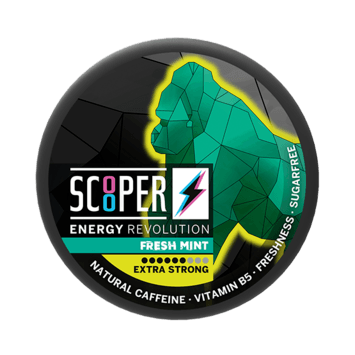 Scooper Energy Fresh Mint Nicotine Free Pouches
