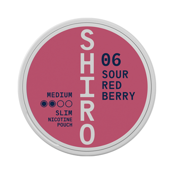 Shiro #06 Sour Red Berry Slim Normal Nicotine Pouches