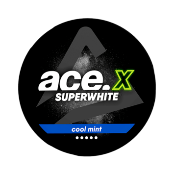 Ace Superwhite X Cool Mint Slim Extra Strong Nicotine Pouches