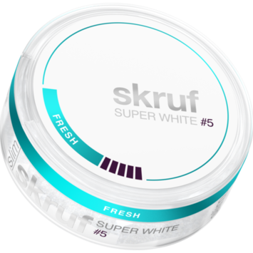 Skruf Super White Fresh #5 Slim Extra Strong Nicotine Pouches