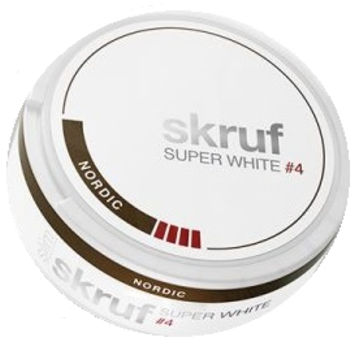 Skruf Super White Nordic #4 Slim Extra Strong Nicotine Pouches
