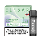 Cranberry Grape Elfa Prefilled Pods By Elf Bar