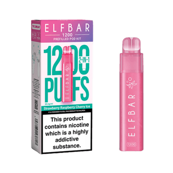 Elf Bar 1200 2in1 Pod Kit Strawberry Raspberry Cherry Ice