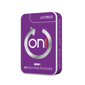 on! Licorice 6mg Strong Mini Nicotine Pouches