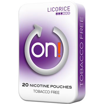 on! Licorice 3mg Mini Nicotine Pouches