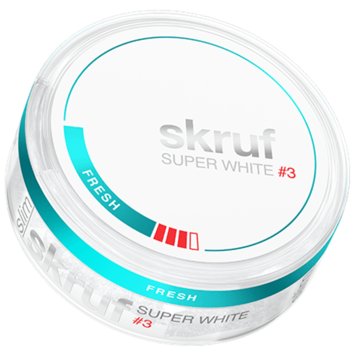 Skruf Super White Fresh #3 Slim Strong Nicotine Pouches