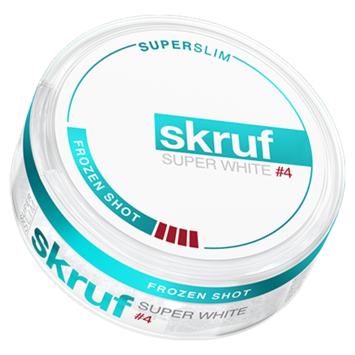 Skruf Super White Frozen Shot #4 Superslim Strong Nicotine Pouches